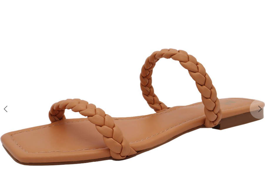 Braided Square Toe Sandals