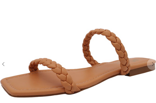 Braided Square Toe Sandals