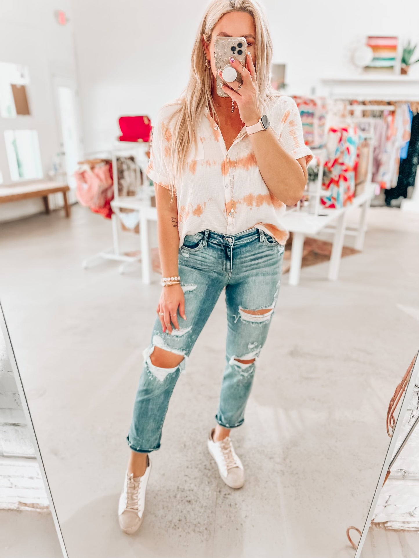 Boyfriend Distressed Judy Blue Jeans