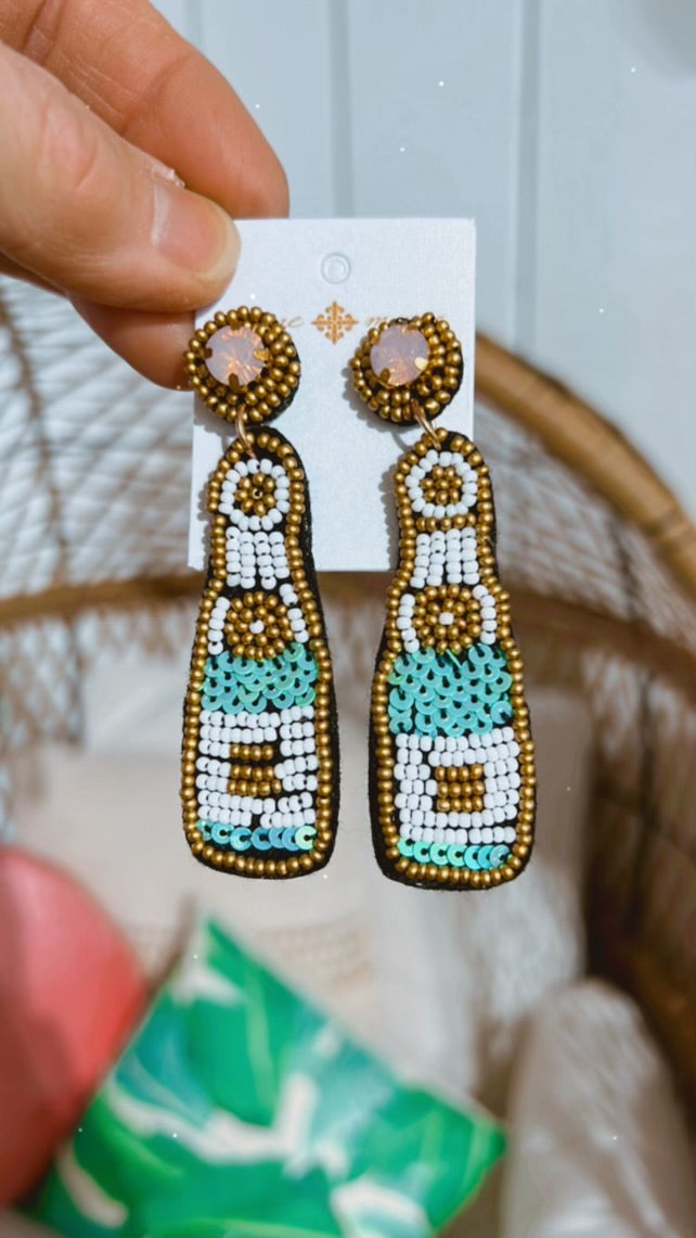 Gold Bottle Earrings