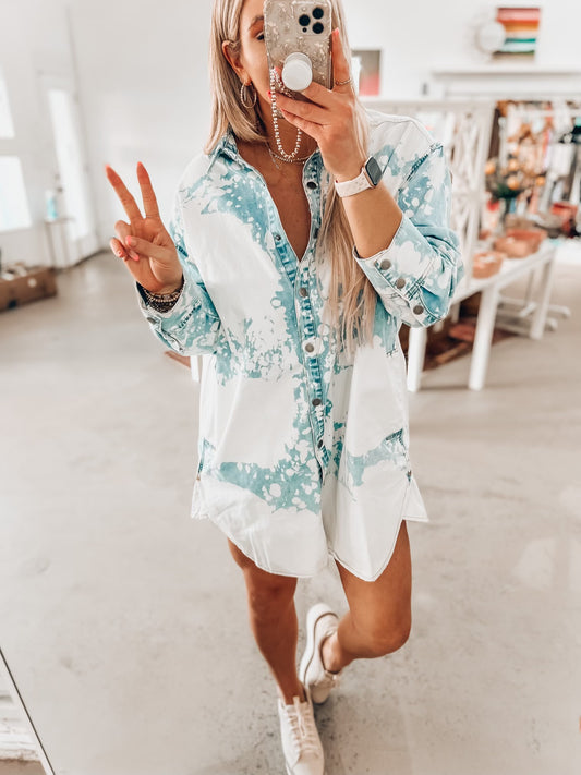 Francesca Bleached Denim Dress