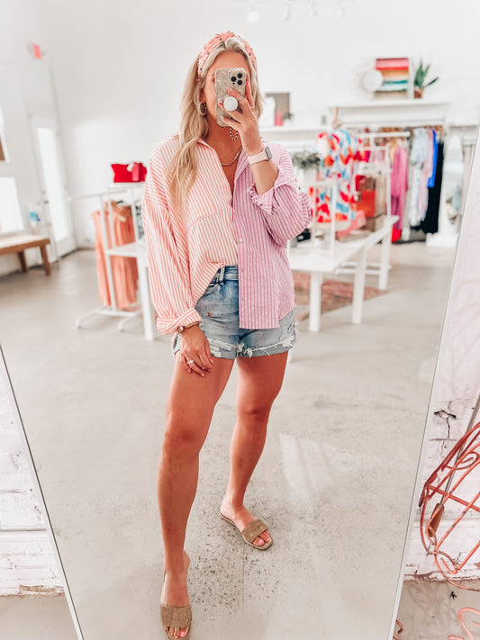 Tammy Striped Button Down
