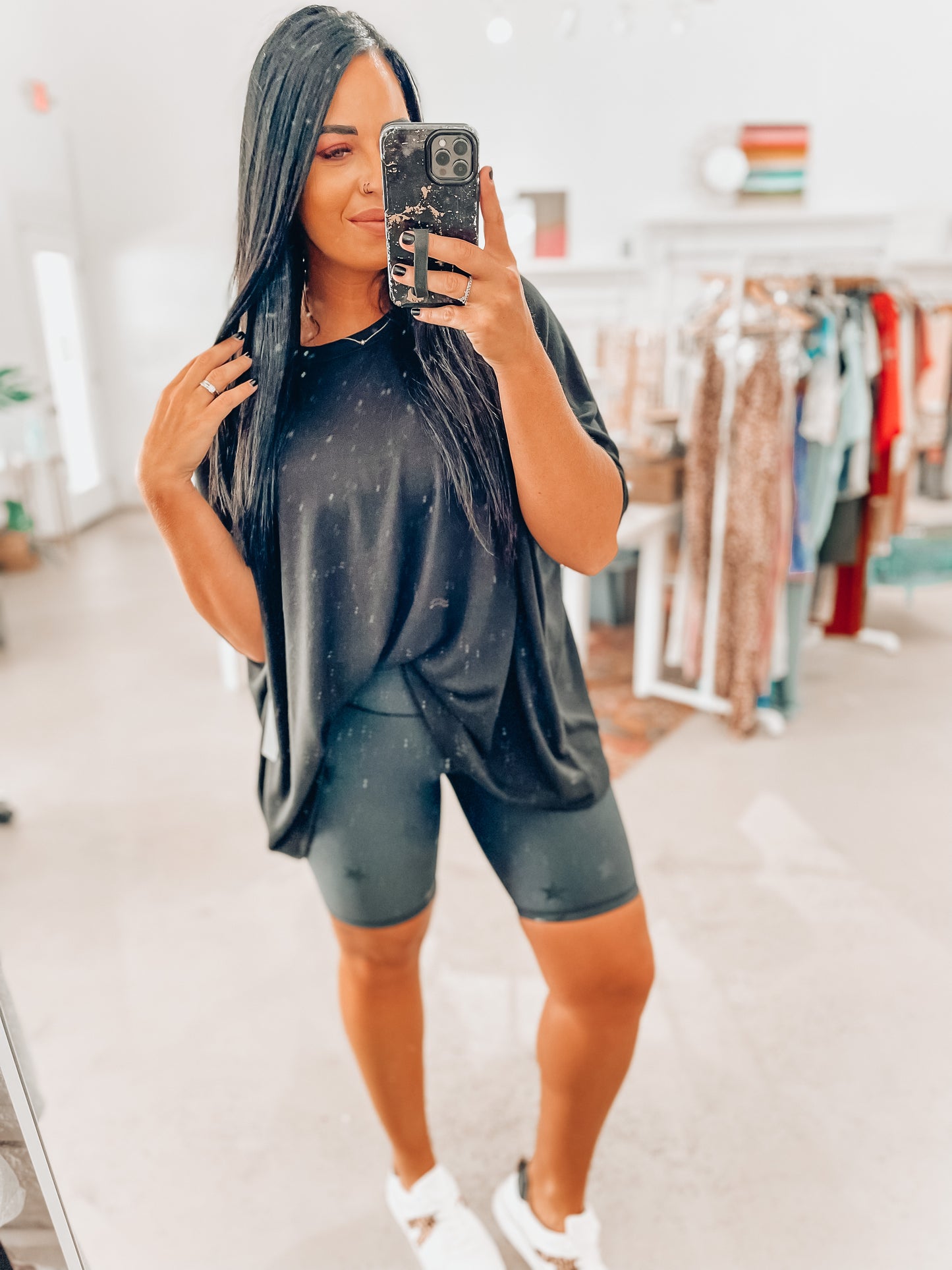 Kendall Star Foil Biker Shorts