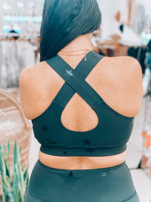 Star Foil Sports Bra