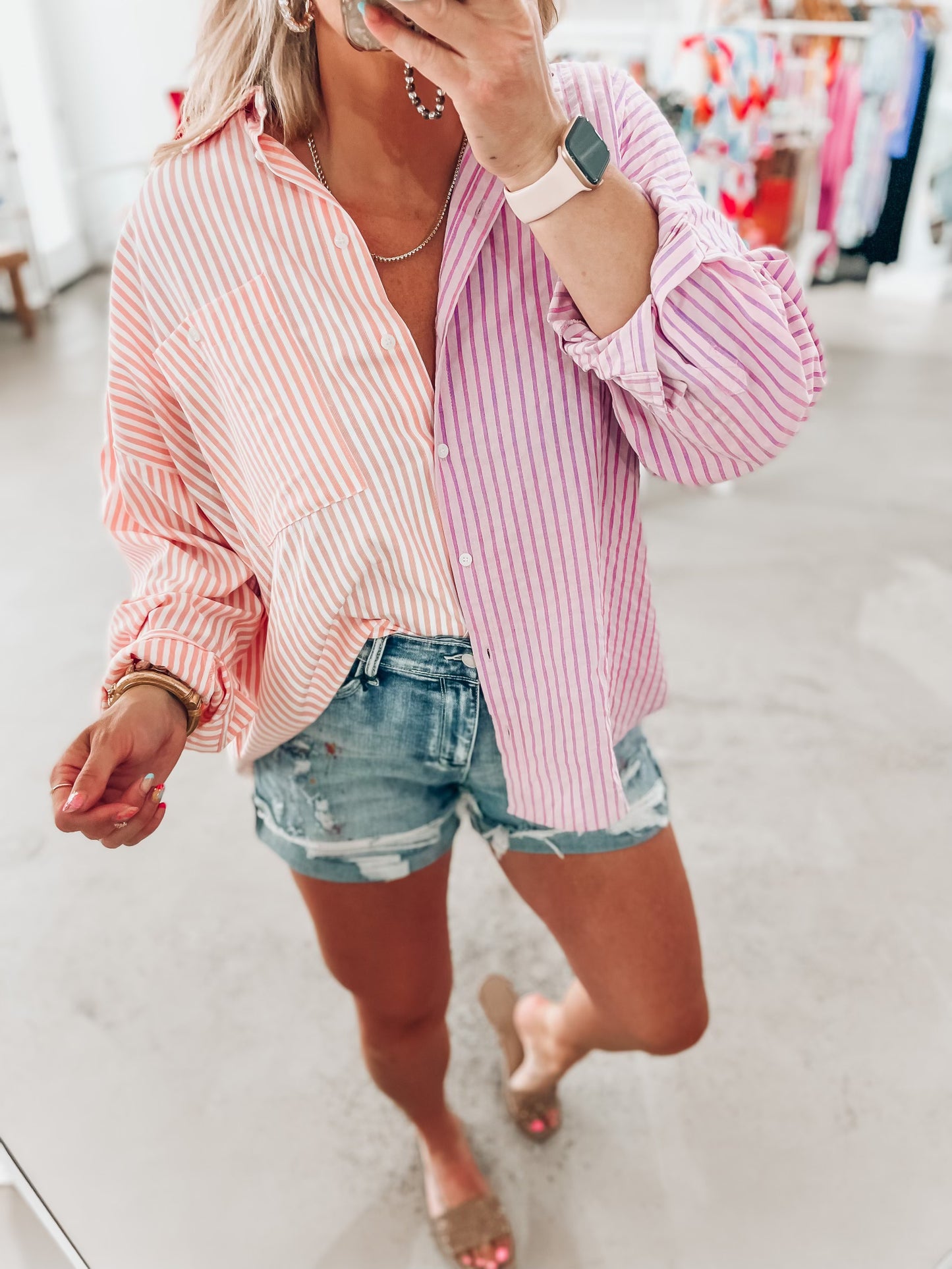 Tammy Striped Button Down