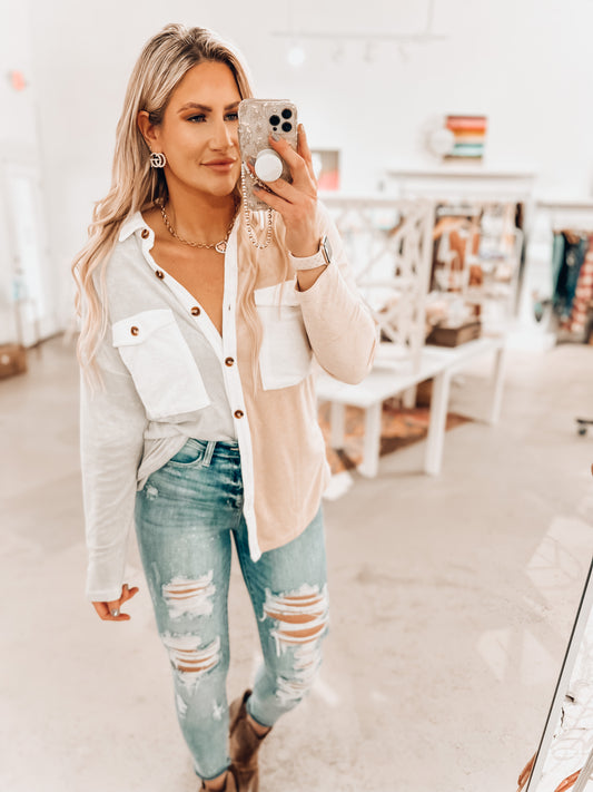 Fallyn Fleece Button Down