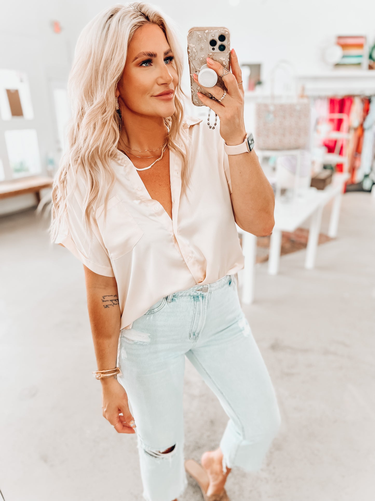 Baylee Button Top