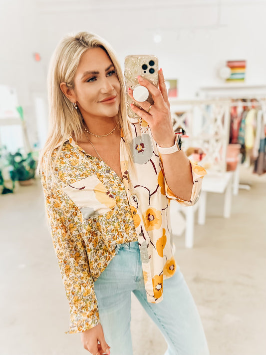 HayLee Button Up Top