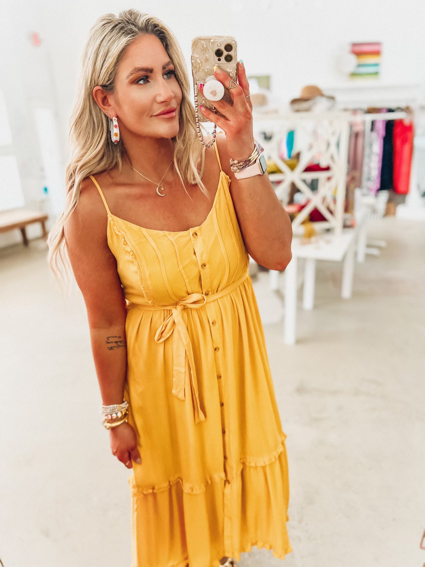 Honey Button Dress