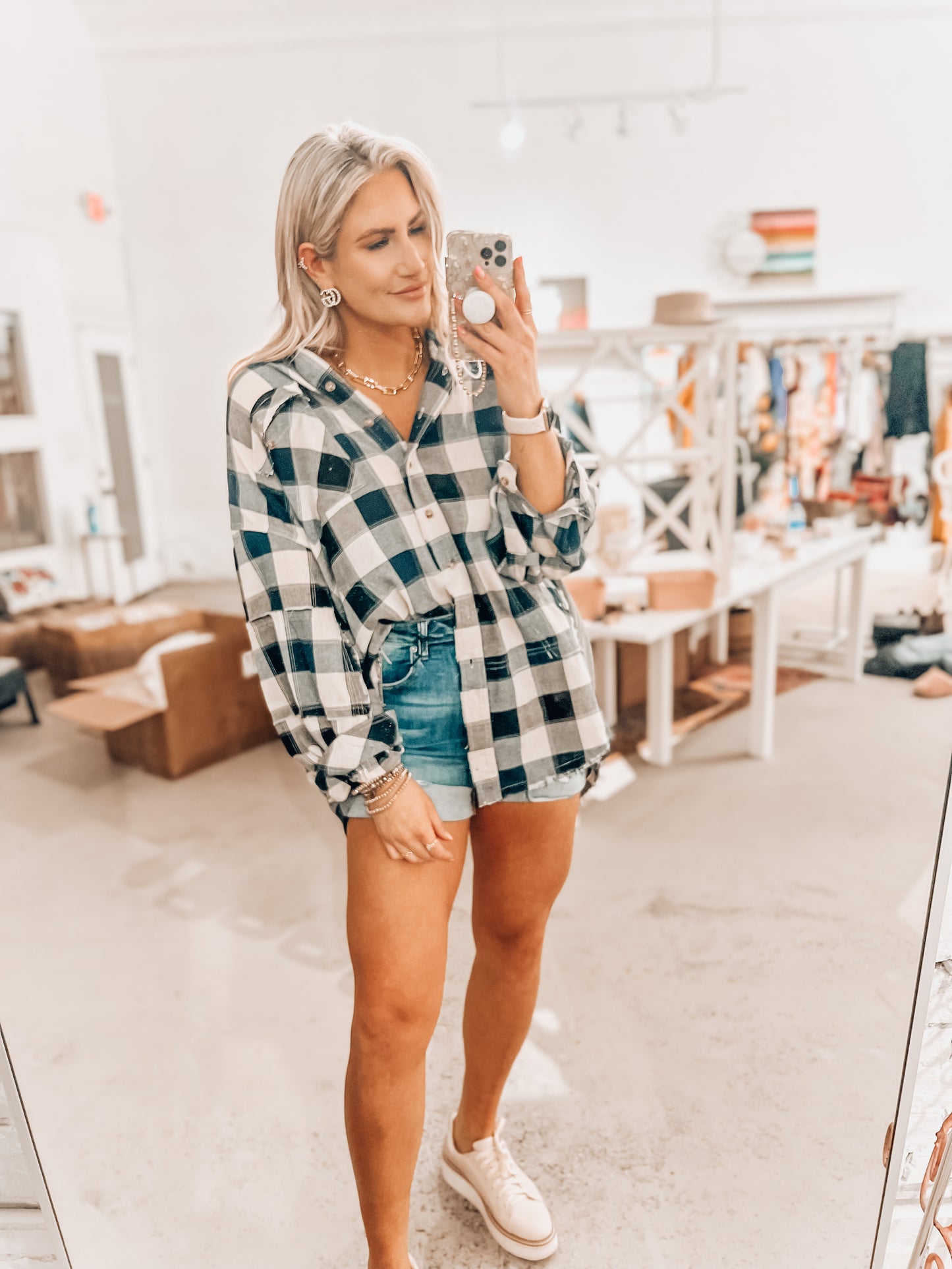 Kara Plaid Button Down