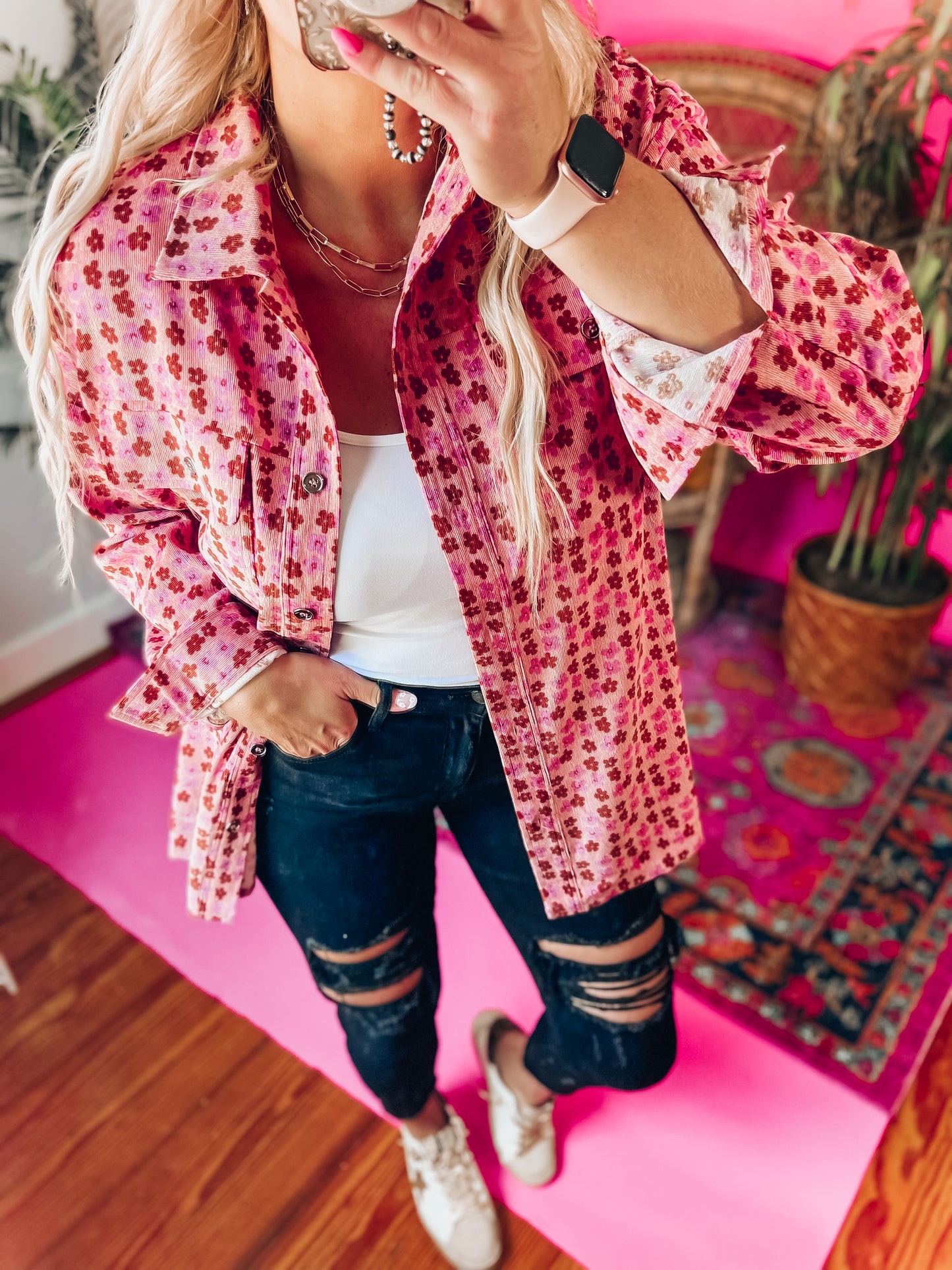 Polly Floral Shacket
