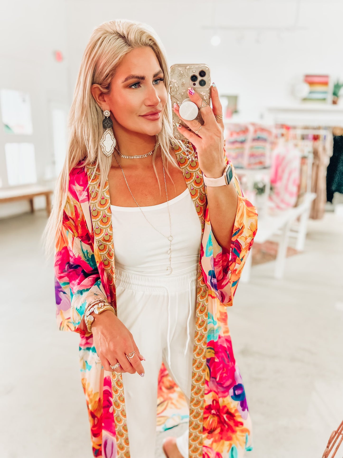 Floral Frenzy Kimono