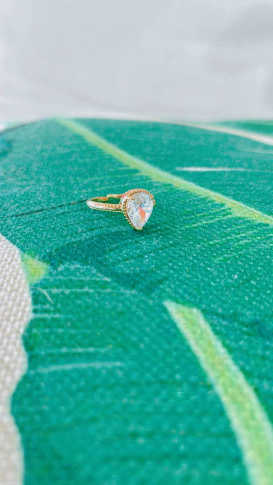 Pear Together Ring - Clear