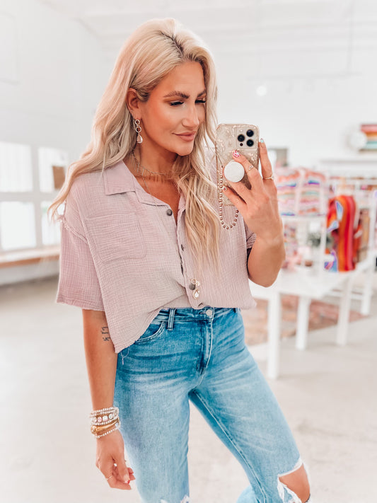 Lillian Button Top