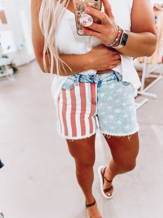 Stars and Stripes Judy Blue Shorts