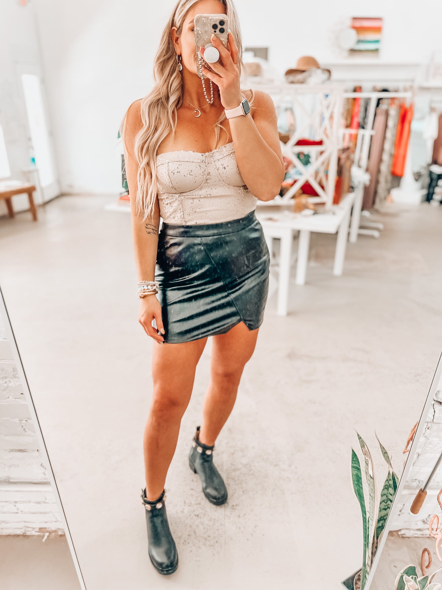 Material Girl Sequin Crop