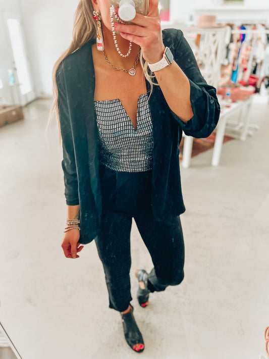 Working Girl Blazer- Black