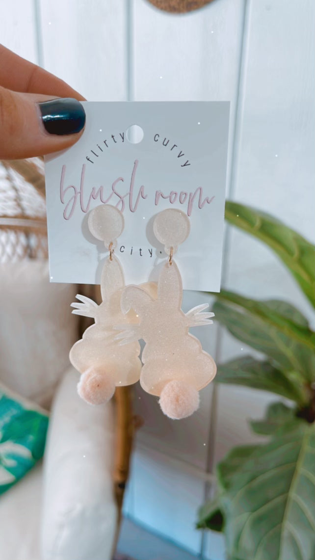 Glitter Bunny Earrings