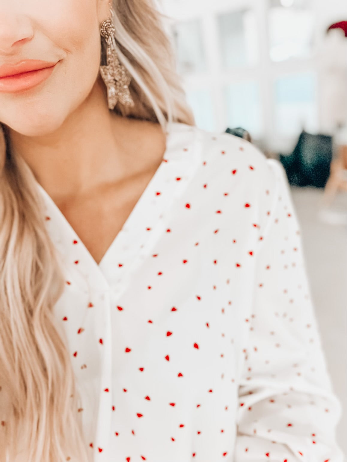 Love You Boo Balloon Sleeve Blouse