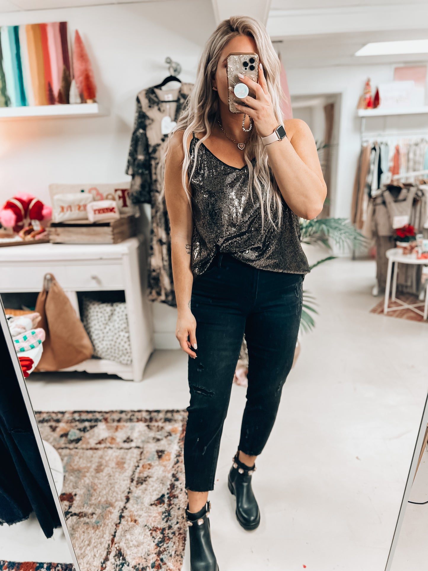 Clover Black Distressed Jeans