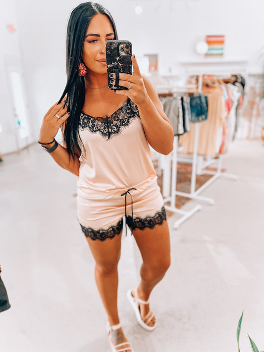 Mayzie Satin PJ Set