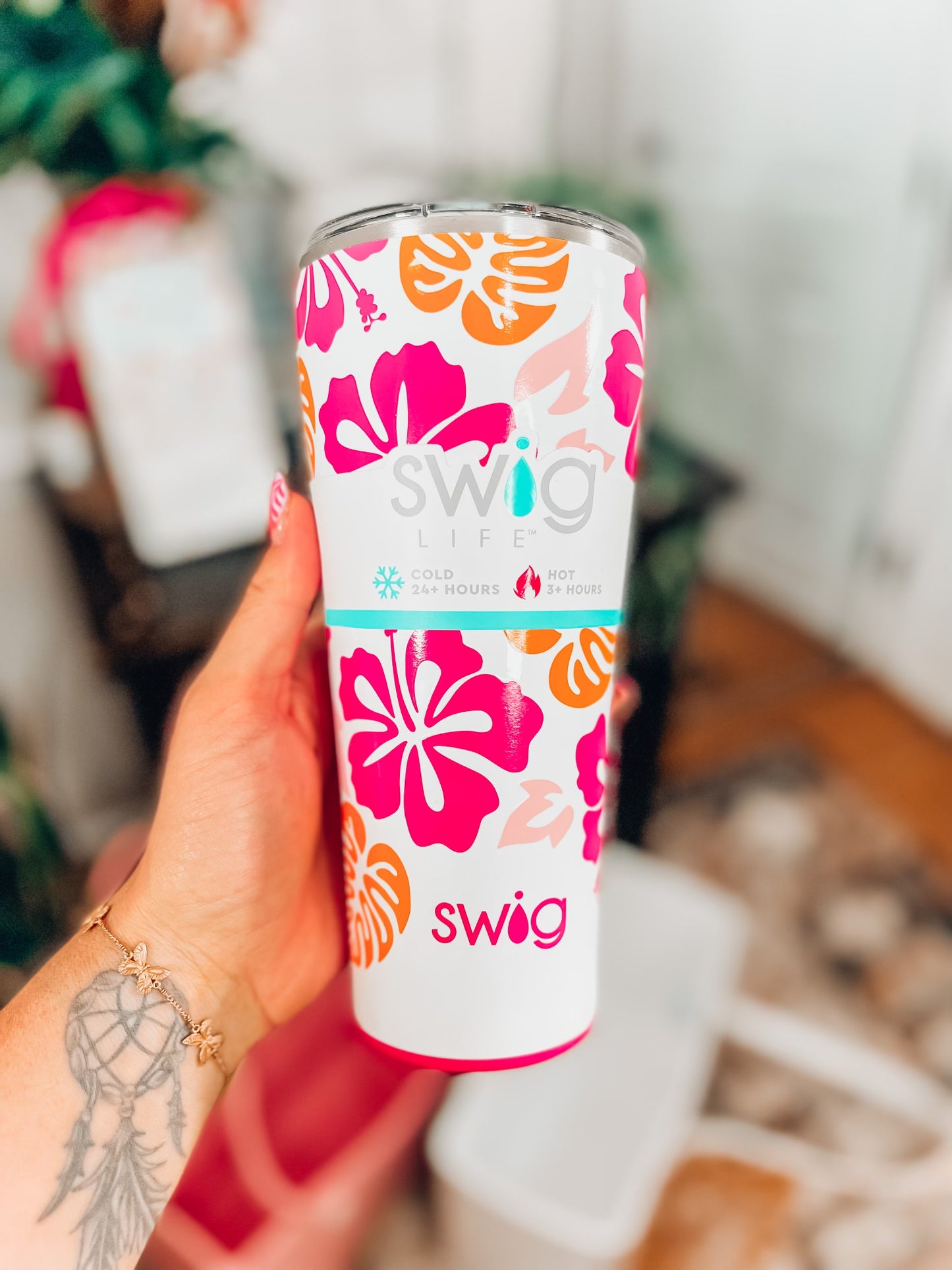 Island Bloom Tumbler- Large