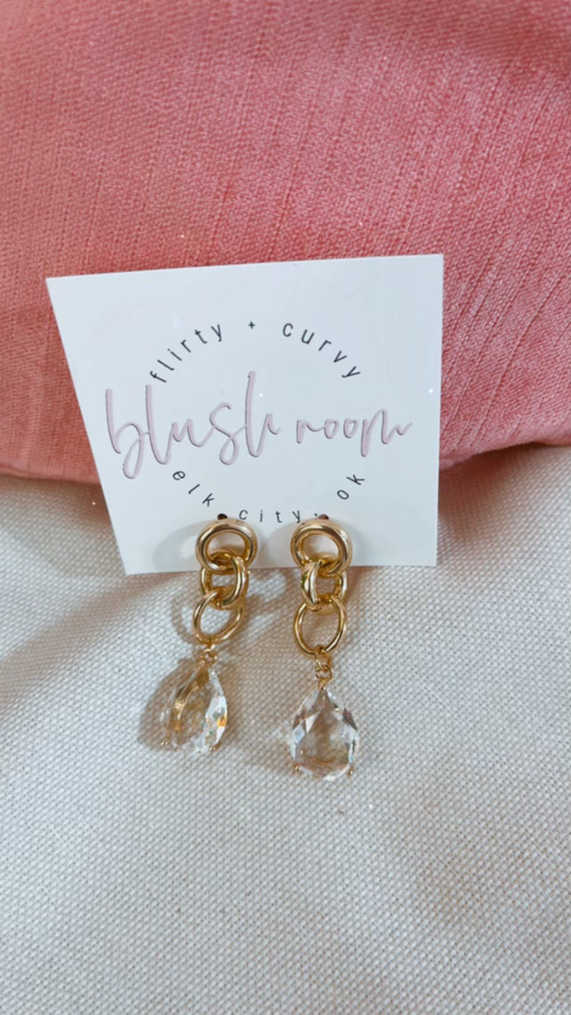 Crystal Link Earrings