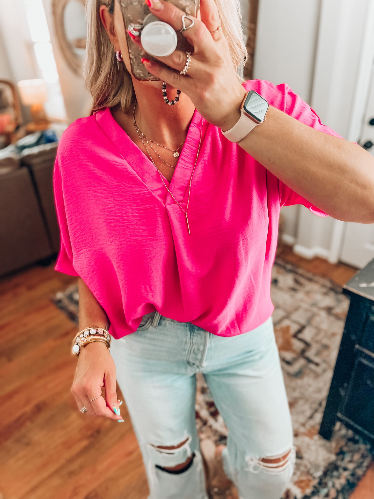 Maya Basic Top- Pink