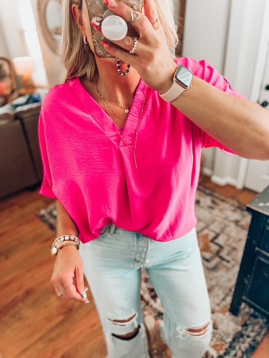 Maya Basic Top- Pink