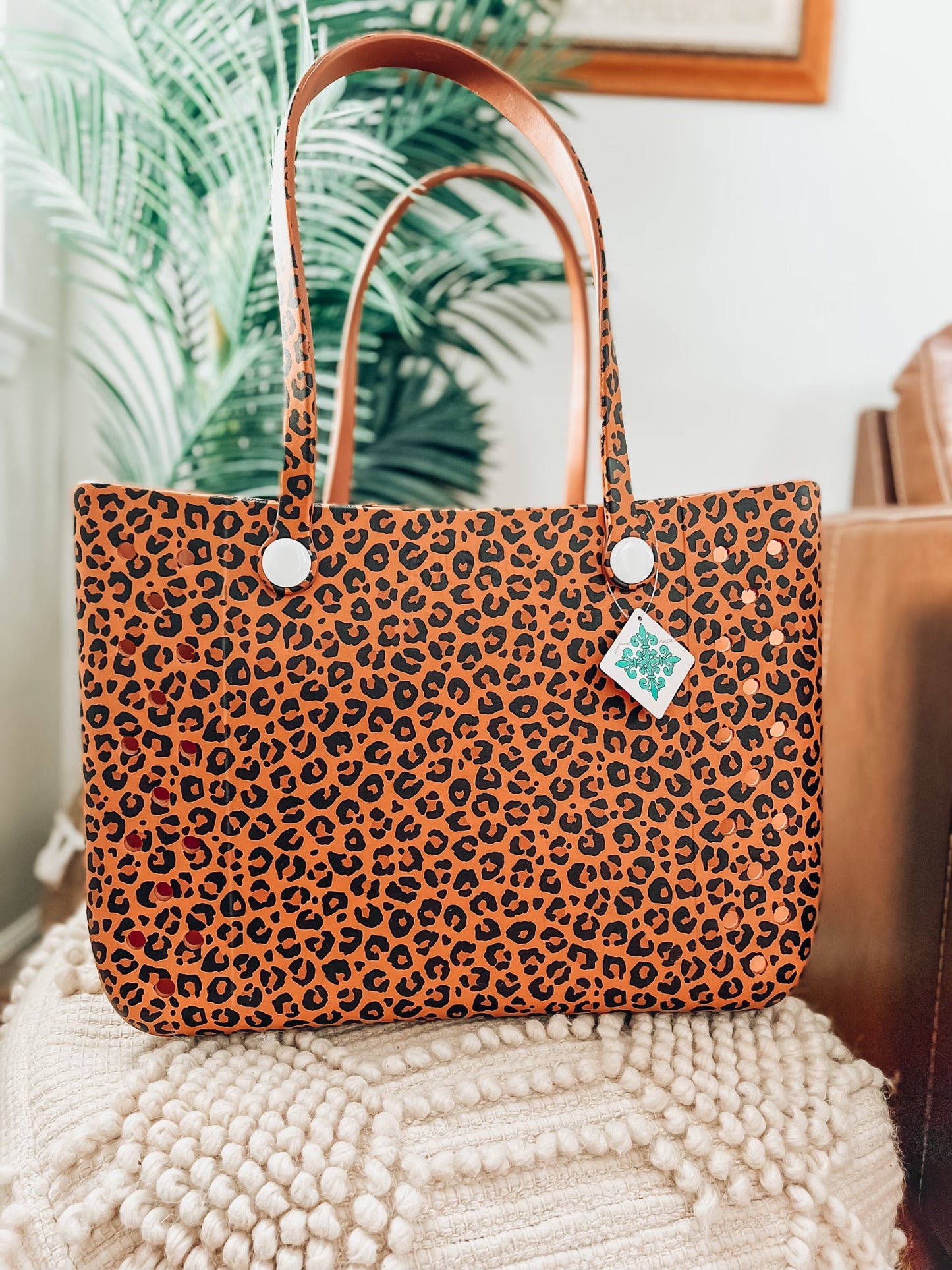 Jane Marie Tote- Dark Leopard