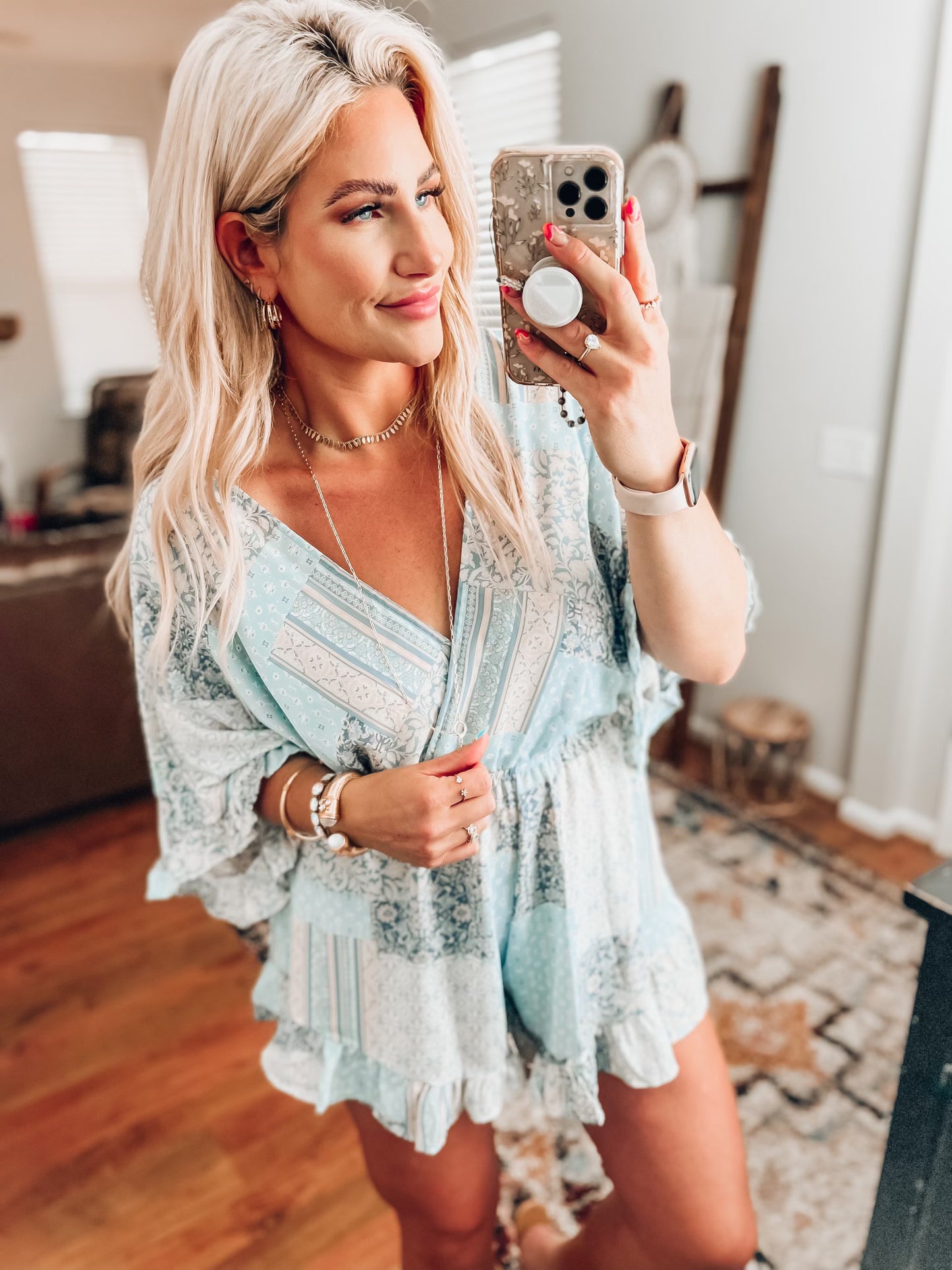 Remi Blue Romper