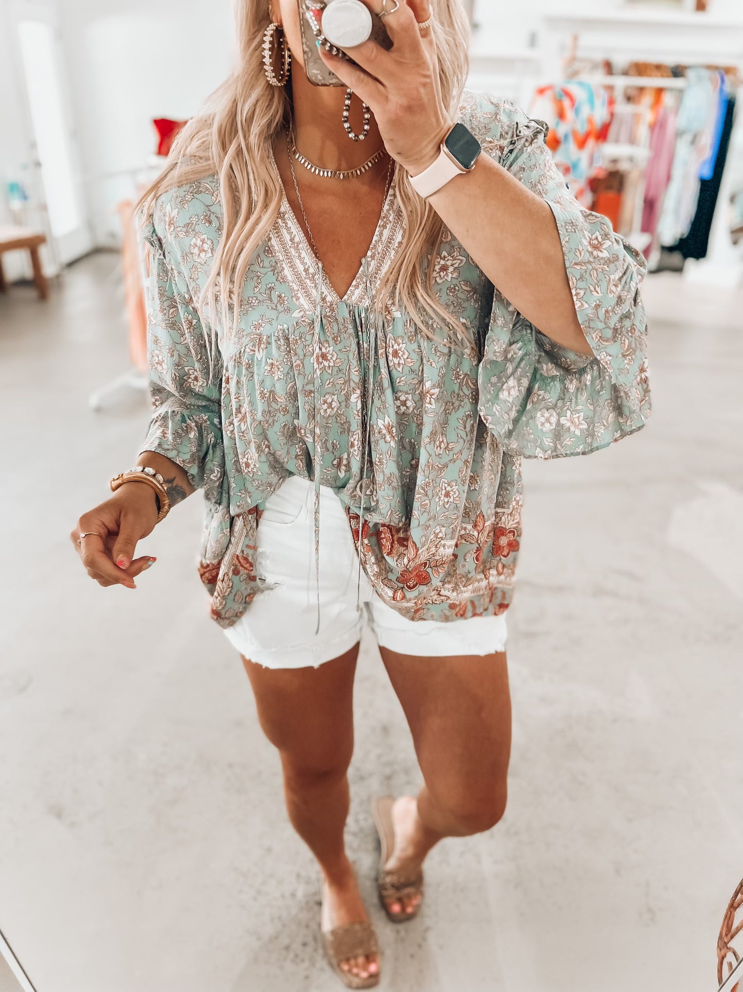 Lakyn Sage Floral Top