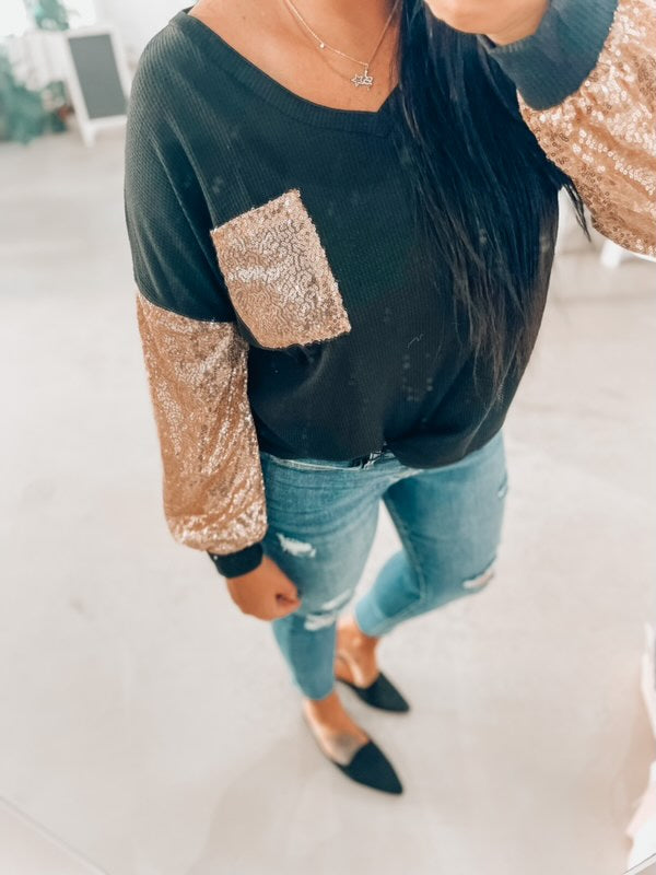 Jerrica Sequin Top