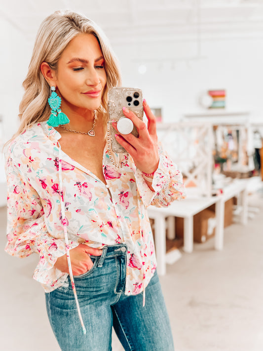 Riley Floral Smocked Blouse
