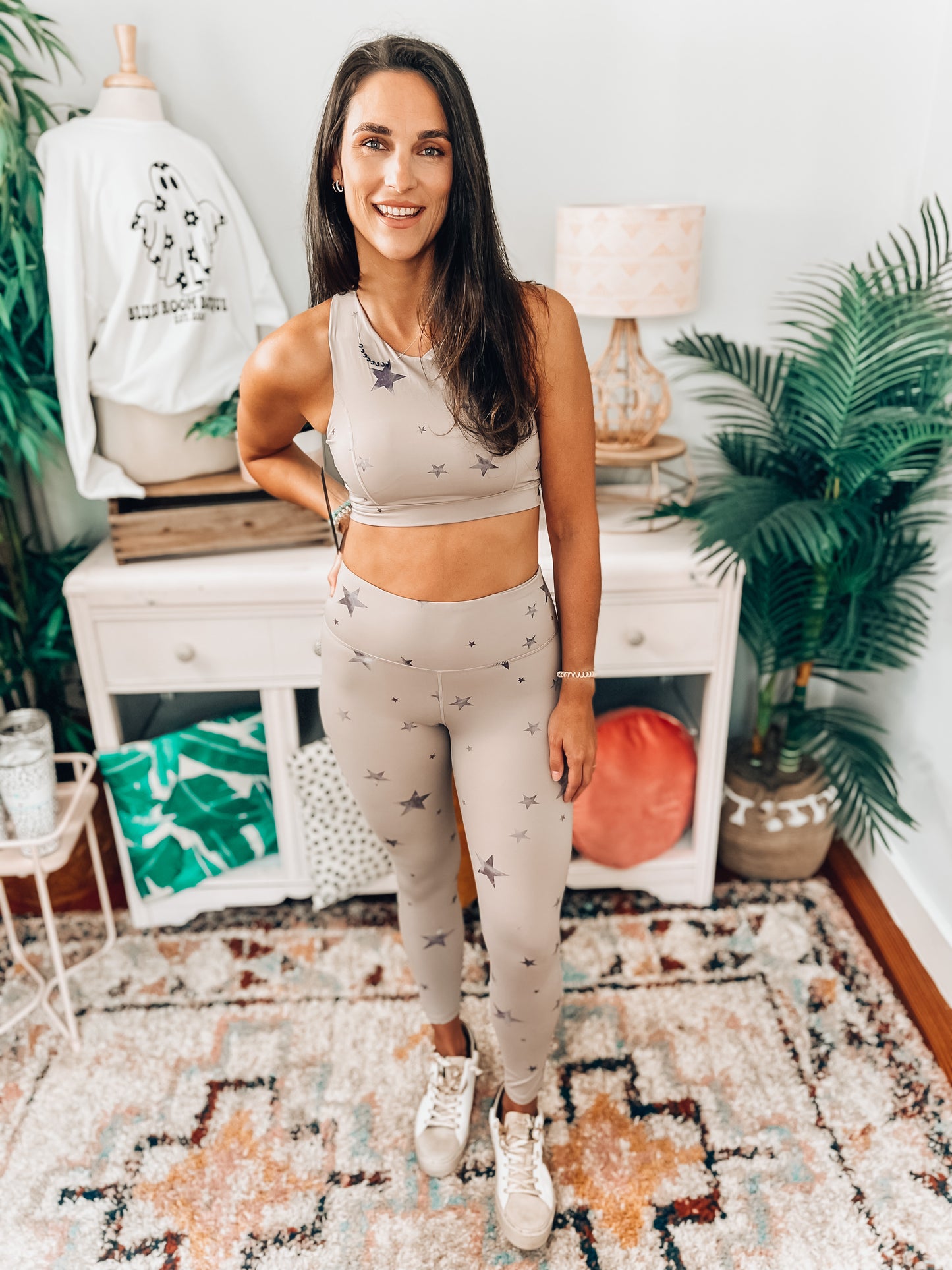 Marbled Stars High Waisted Leggings