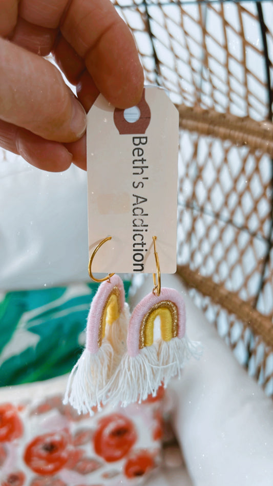 Pink Rainbow Earrings