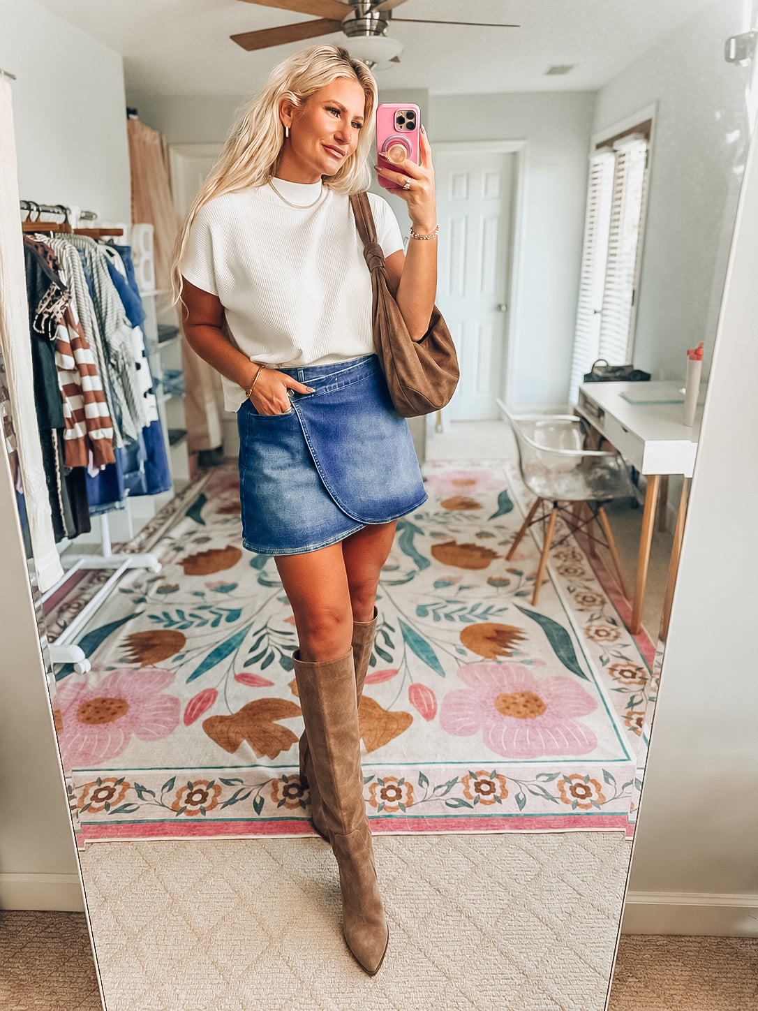 Hadley Denim Wrap Skirt