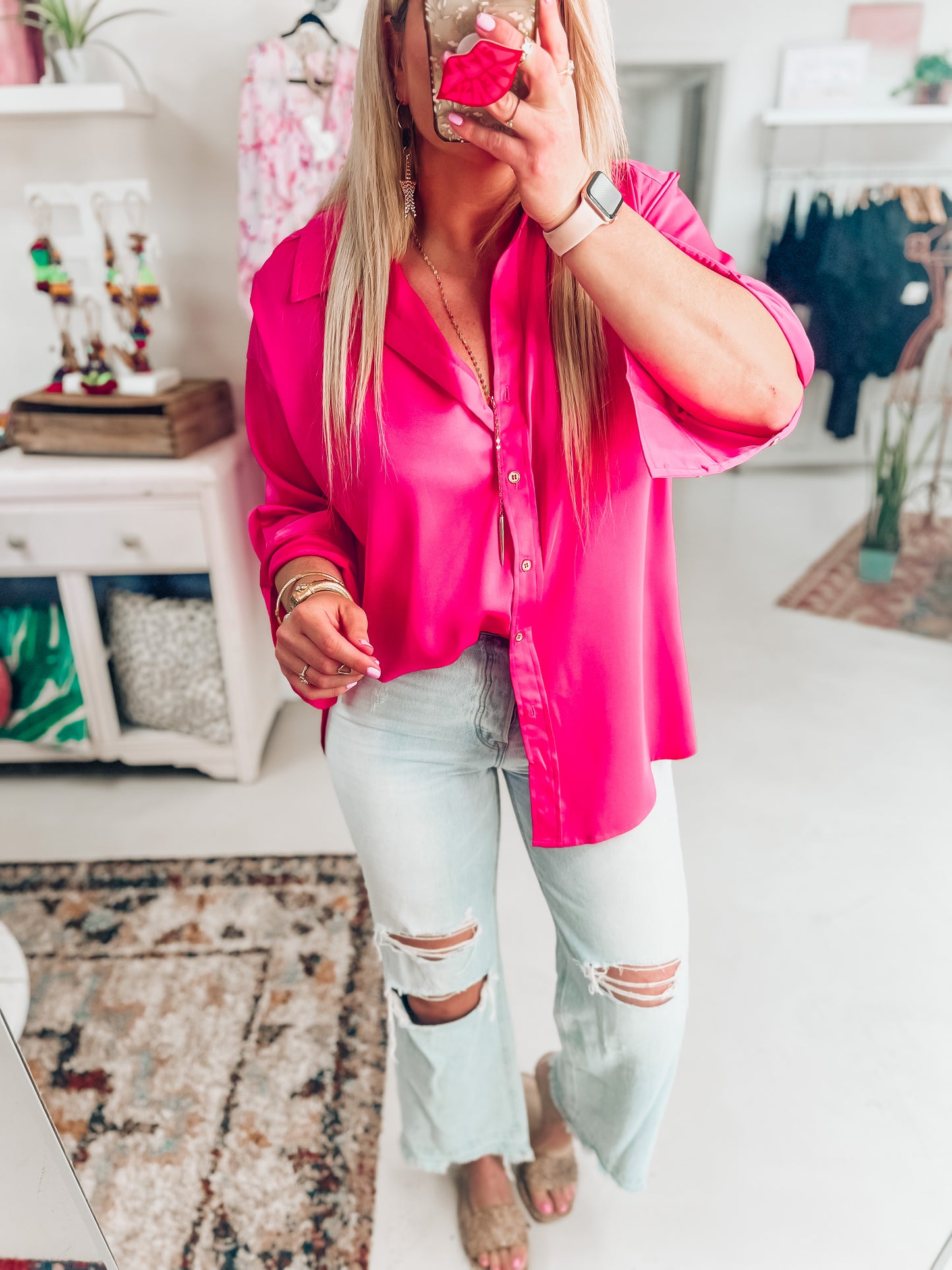 Liza Button Top