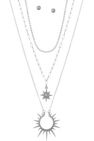 Sunburst Layered Necklace