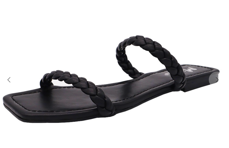 Braided Square Toe Sandals