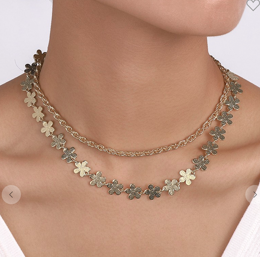 Flower Layered Necklace