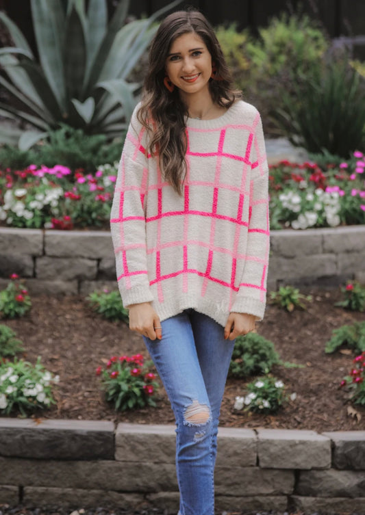 Delta Nu Plaid Sweater