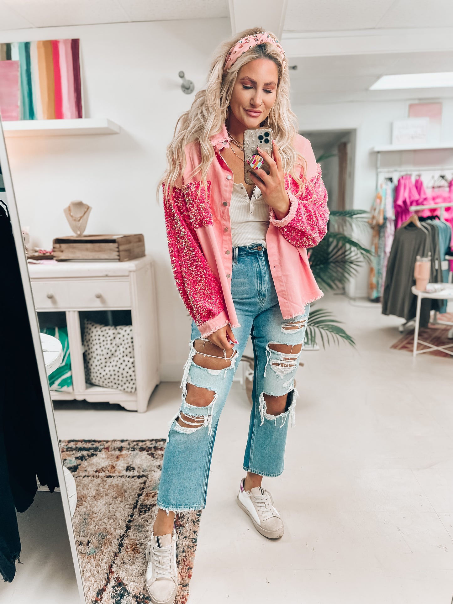 Roxy Sequin Shacket