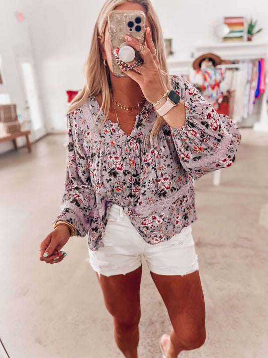 Mary Floral Top