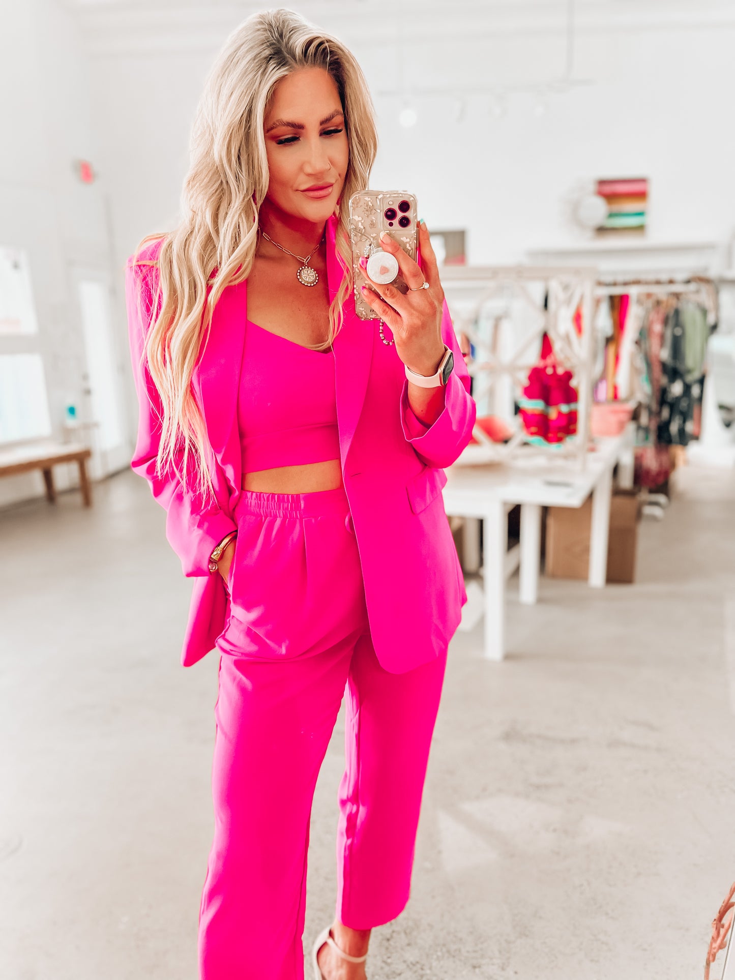 Boss B*tch Power Suit- Hot Pink