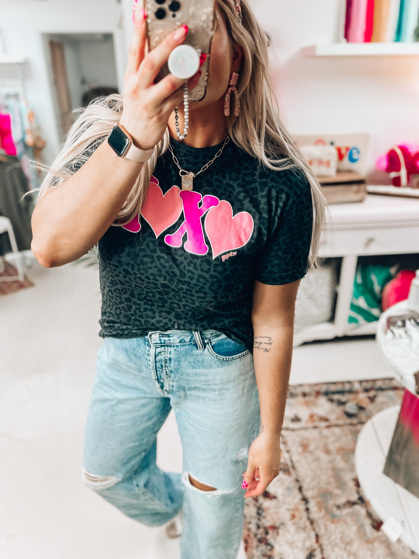 XOXO Leopard Adult Tee