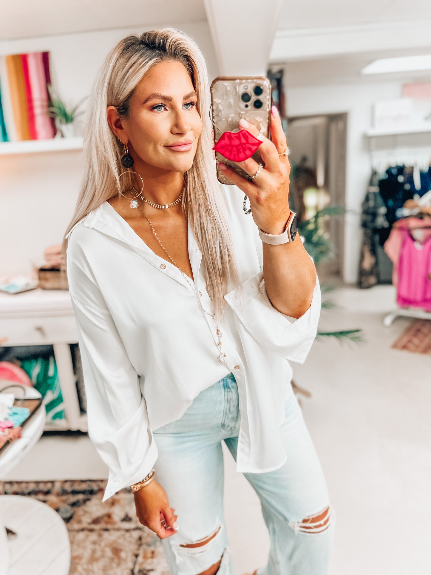 Liza Button Top