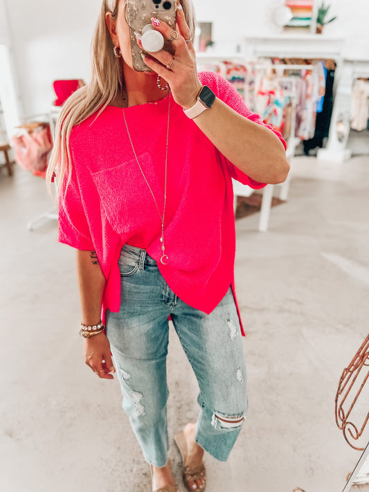 Stella Pocket Top- Pink