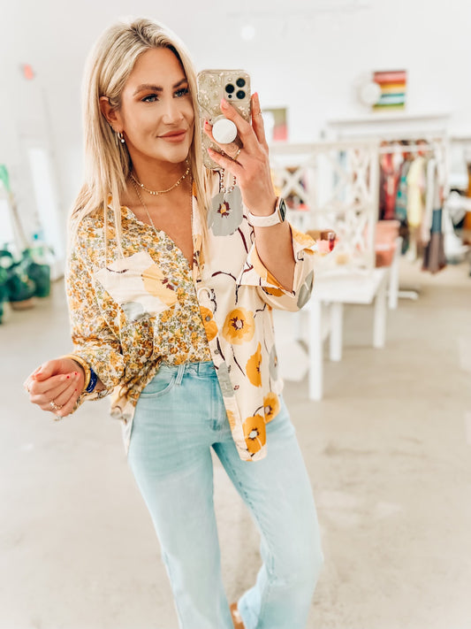 HayLee Button Up Top