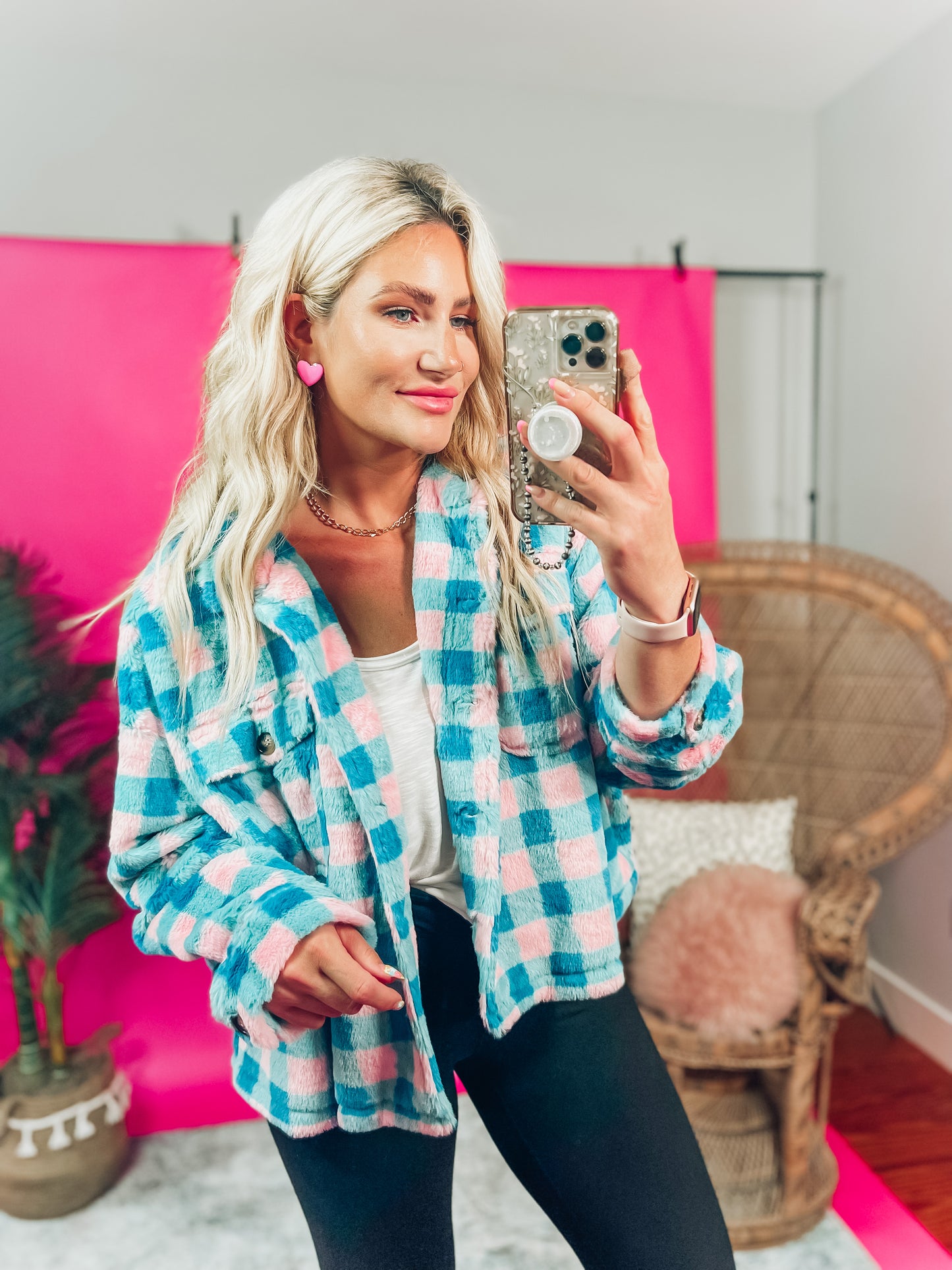 Poppy Plaid Shacket